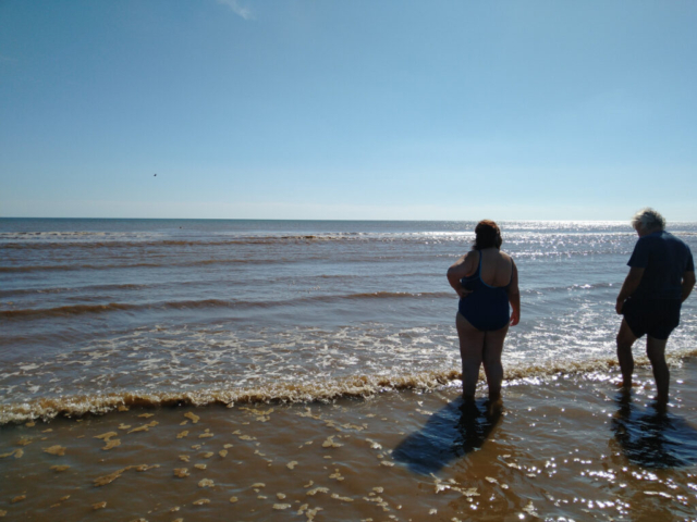 Paddling, Theddlethopre beach