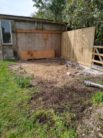 Fence up, just a bit of clearing to do