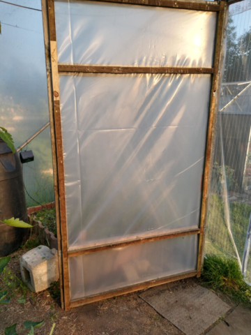 Polytunnel door, after