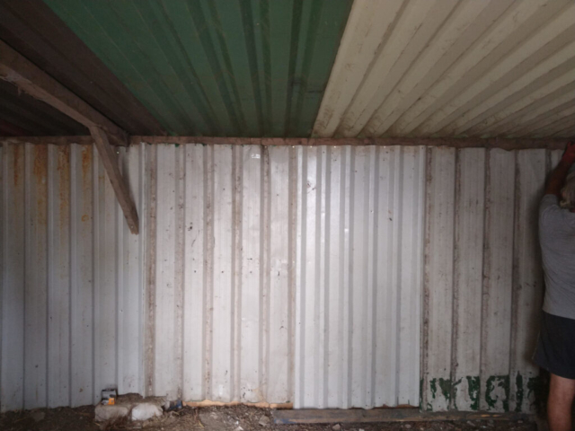 back of barn