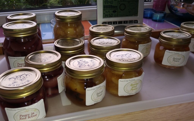 Bottled pears