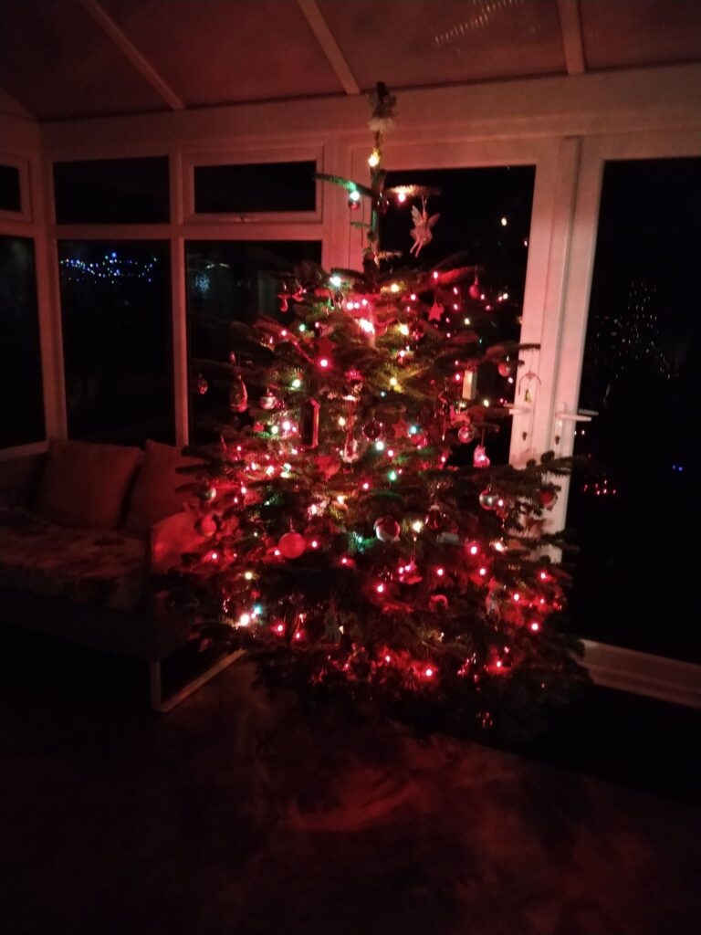 All lit up