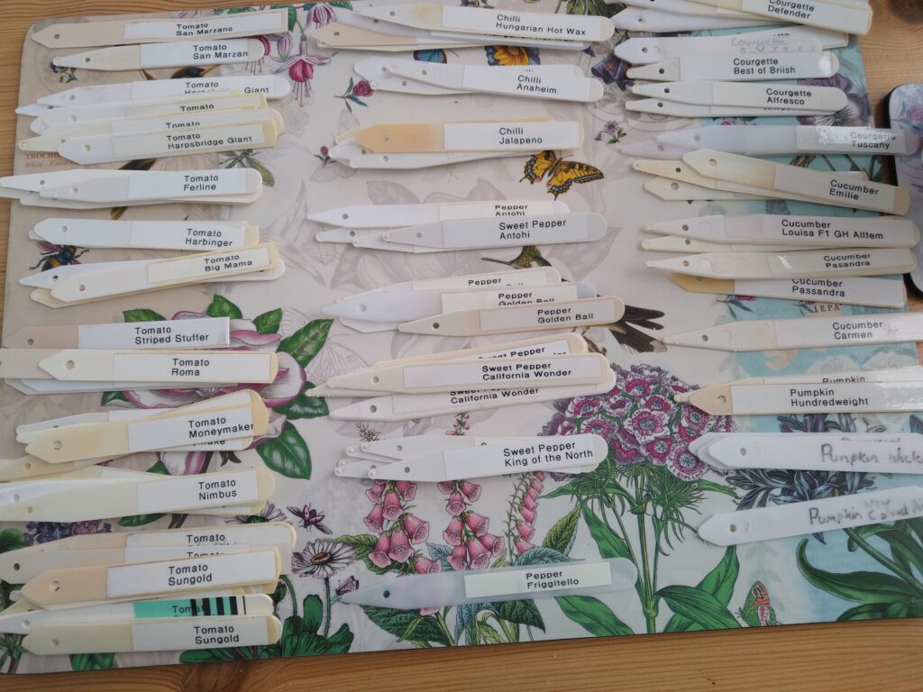 Sorting seed labels seed labels
