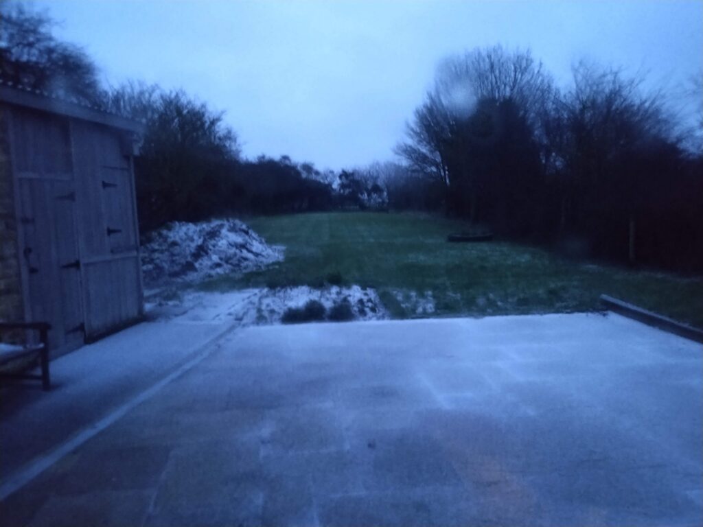 That's frost, not snow Frost