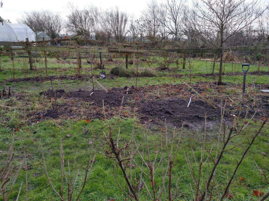 Add stake, angled into prevailing wind Add stake