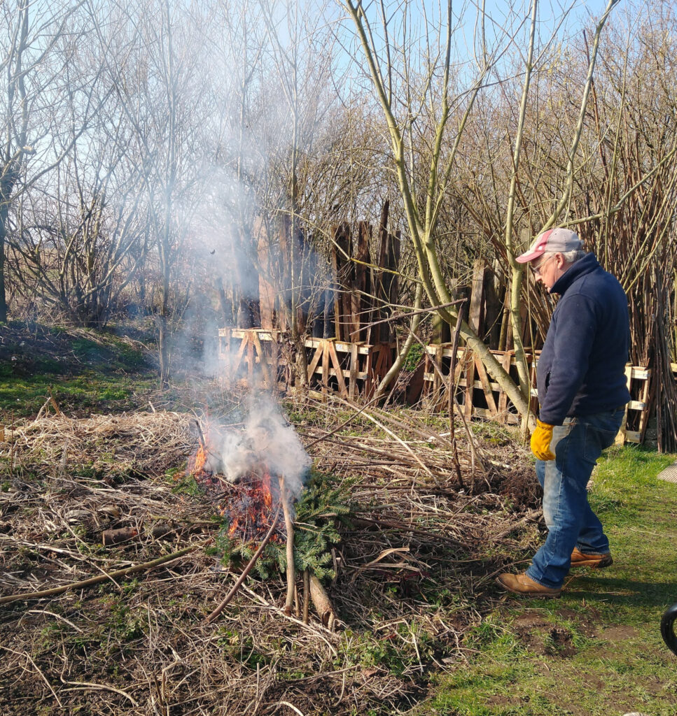 Starting bonfire Starting bonfire