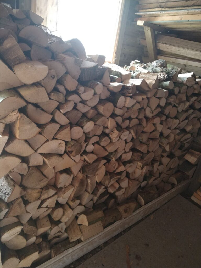 Logs stacked